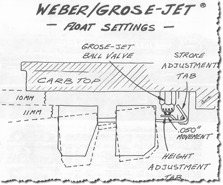 Weber carb float level Porsche 356